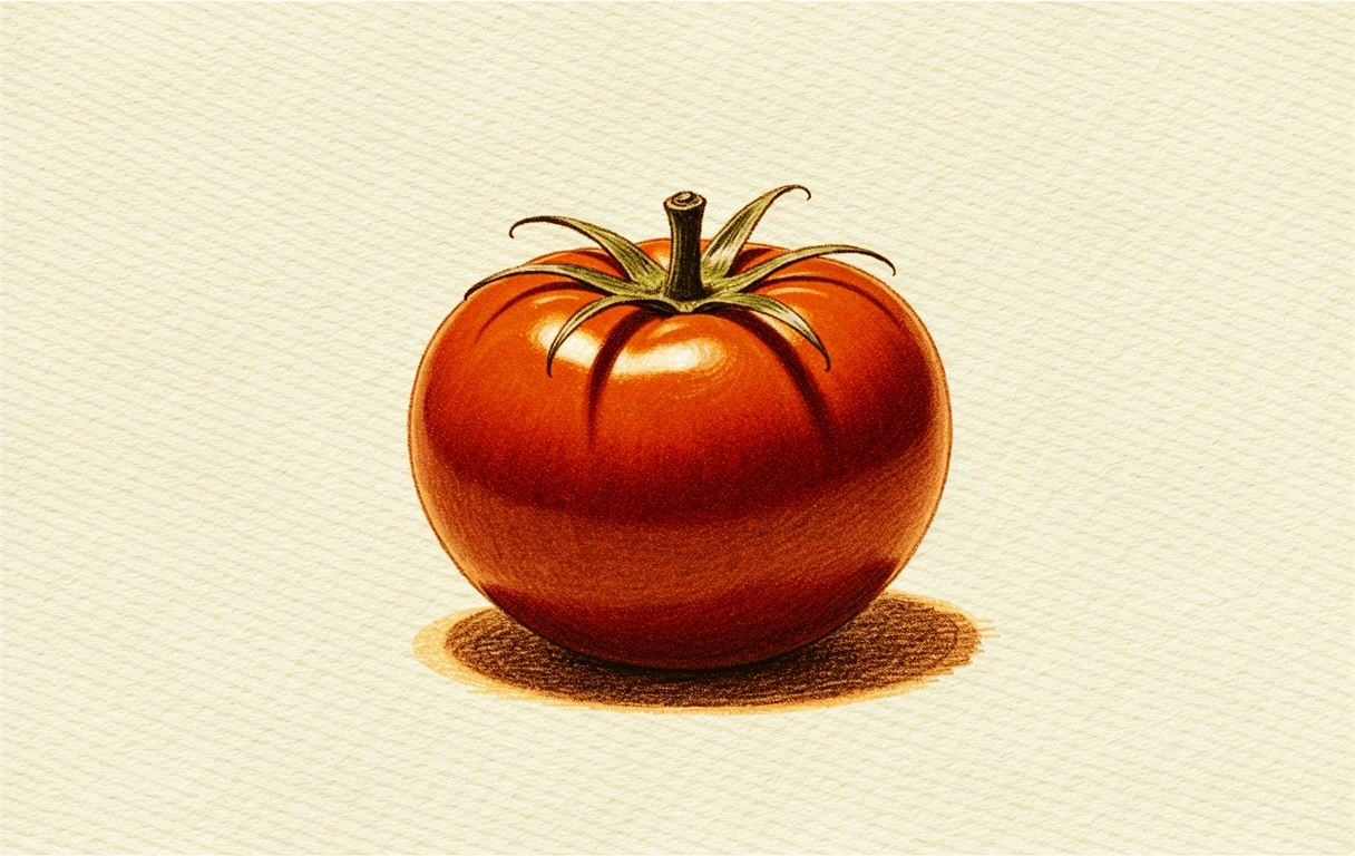 Tomato botanical sketch